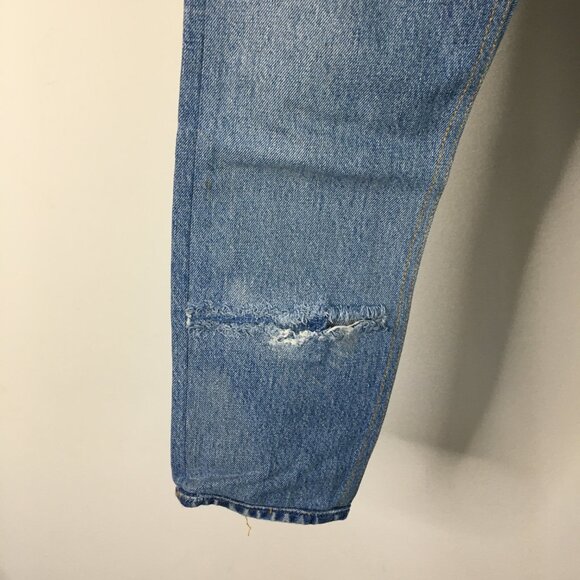 RE/DONE x Levis Button Fly Light/Med Wash High Rise Waist Crop Ankle Jeans - Picture 14 of 16